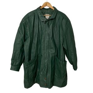 Vintage Blair Boutique Green Leather Jacket